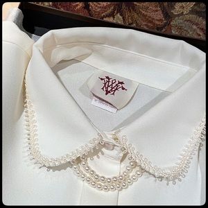 NWT GORGEOUS EDITH VANDERBILT IVORY DICKEY W/PEARL
